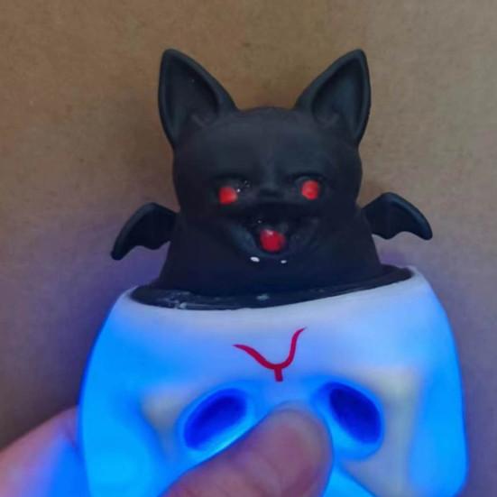 Halloween Skull Stress Ball Skull Bone Squeeze Toy Creepy Handheld Fidget Toys Relaxation Tools for Anxiety Relief