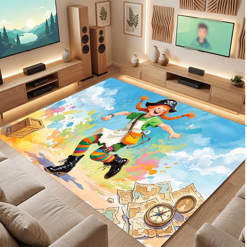 Pippi Longstocking Rug Soft Thick Non Slip Floor Carpet for Bedroom Living Room Home Decor