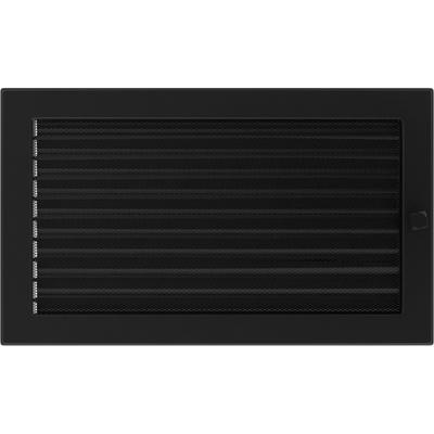 Lüftungsabdeckung 22x37 schwarz mit Jalousien