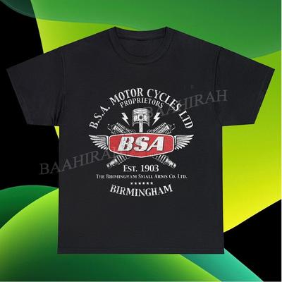 New BSA Motorcycles Spark Logo American Funny T Shirt Size S To 5XL