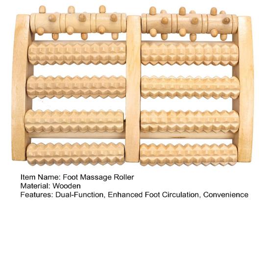 Wooden Foot Massage Roller for Plantar Fasciitis Relief Enhance Circulation Foot Roller Massager Dual Function Massage Device Gift for Men Women