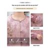 Mother's Day 2026 Elegant Floral Jacket for Middle-Aged Women - Fashionable Round Neck Top