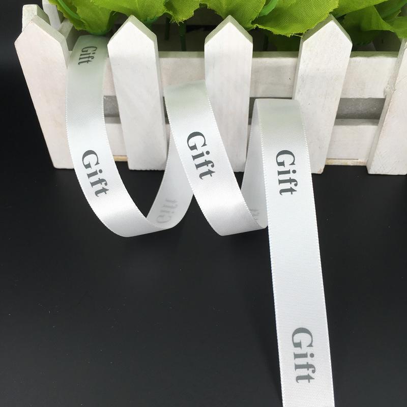 

Печатная лента с индивидуальными буквами и логотипами Лента для упаковки подарков Лента из полиэстера с печатью Diycmm Customized