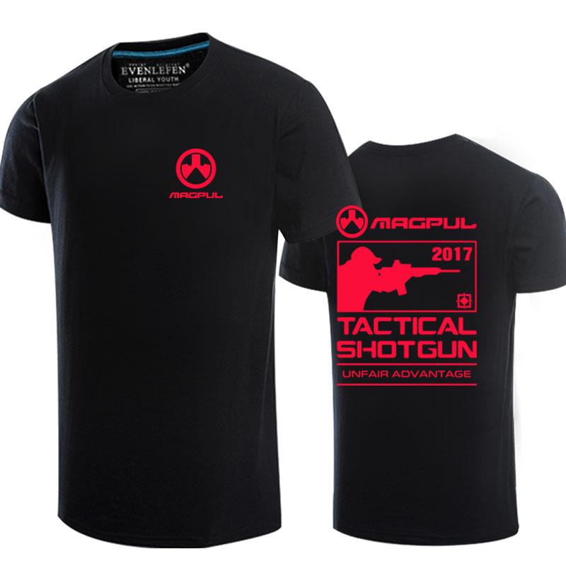 Men's Graphic In MagPul Tactical Shotgun T-Shirt 100% Cotton Sweat Wicking Breathable Casual Tee for Military Enthusiast