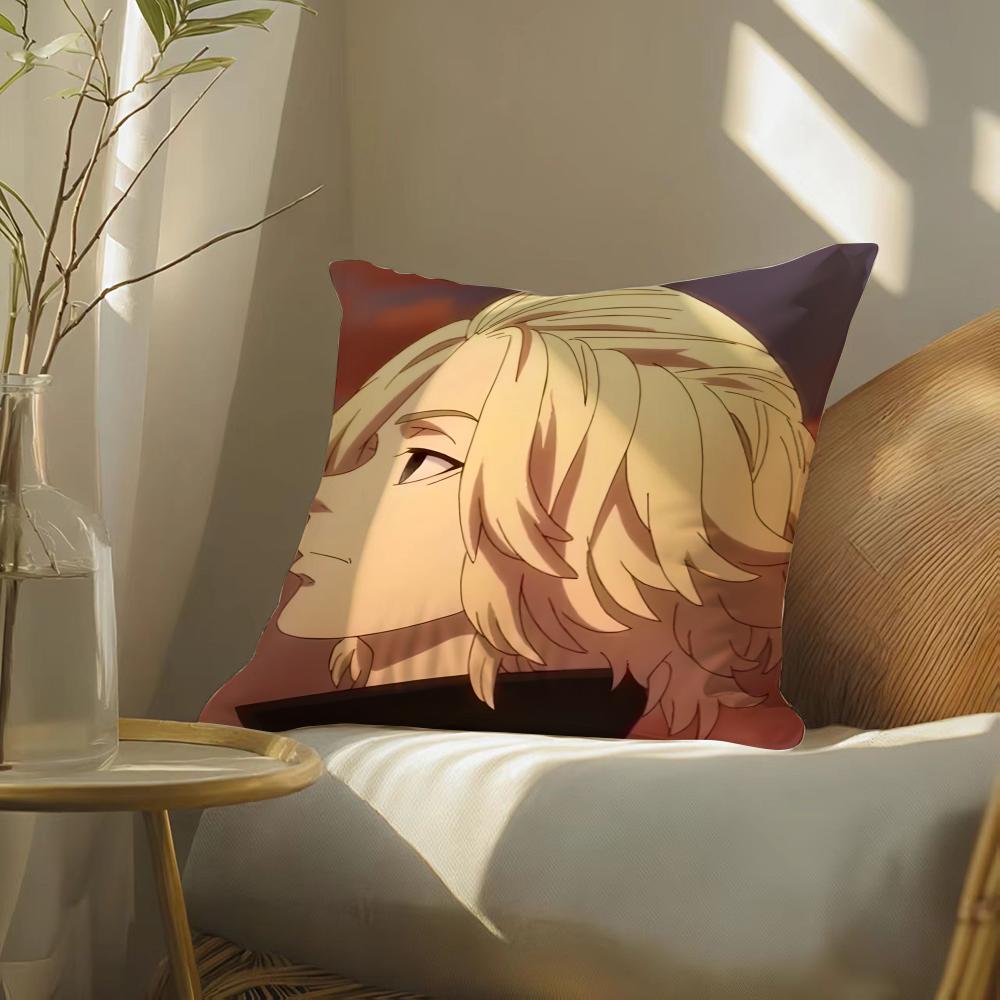 Tokyo Revengers Mikey Pillow Case Silky Elegant Comfort Sofa Bed Invisible Zipper