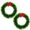 Christmas Wreath Xmas Tree DIY Garlands Vine Rings Rattans Door Wall Hanging Pendant Ornaments New Year Festive Party Decoration