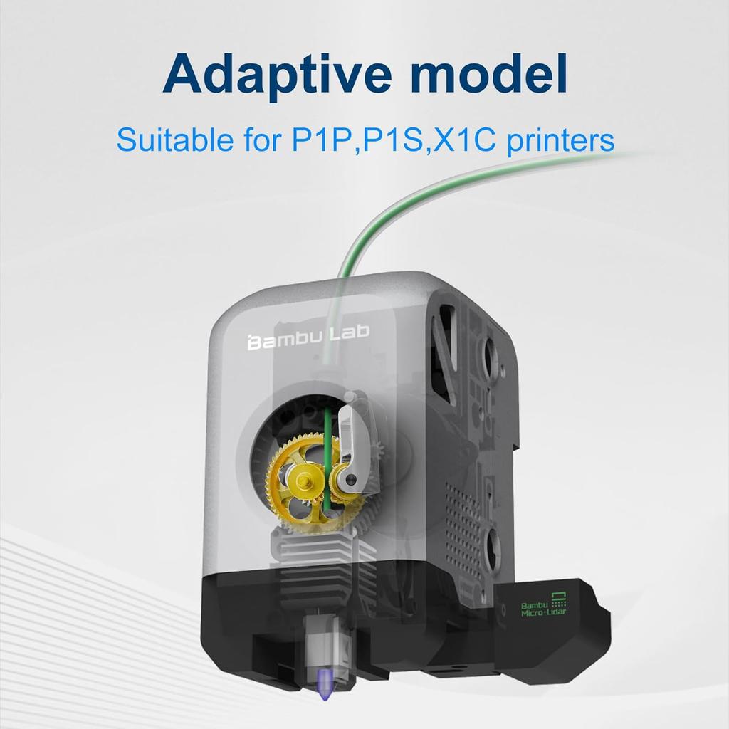 Panda Claw Gold RNC Nanocoated Hardened Steel Extruder Gear for Bambu Lab X1C/P1P/P1S 3D Printers,Golden RNC Nano-Coated Extruder Gear