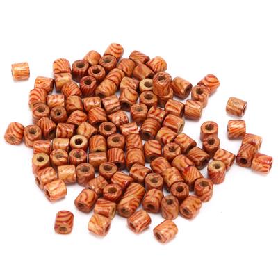 500 sztuk Malowane Koraliki Drewniane 5x5mm Luźne Koraliki Beczki dla MAJSTERKOWICZÓW Craft Making Bransoletka Naszyjnik