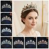 Elegant Baroque Crystal Crown Sparkling Rhinestone Tiara Luxury Crystal Tiara  Wedding Bride