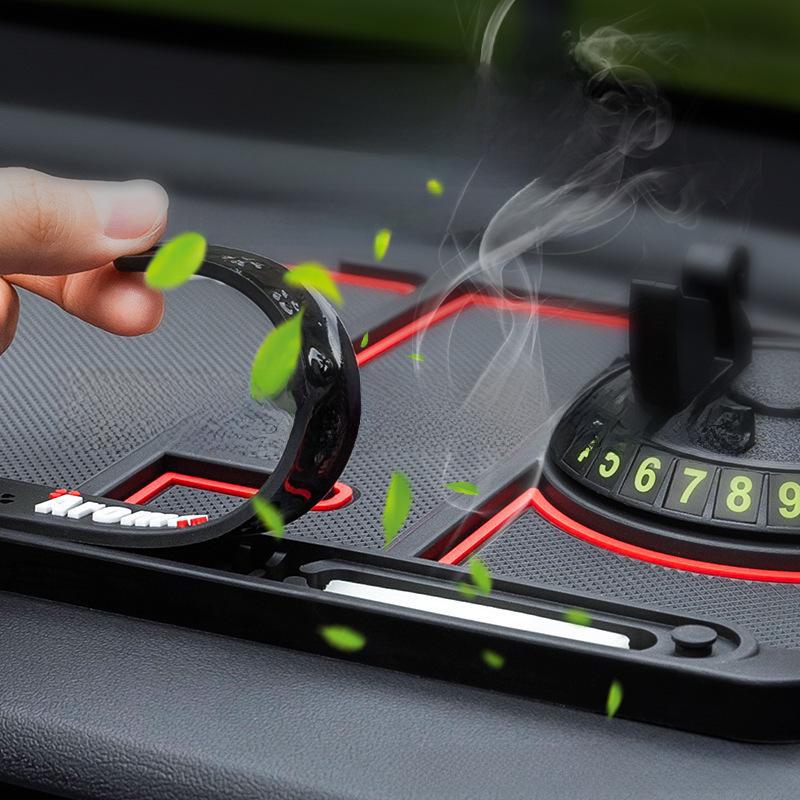 Car Phone Anti-Slip & Storage Mat with 360° Rotating Navigation Holder