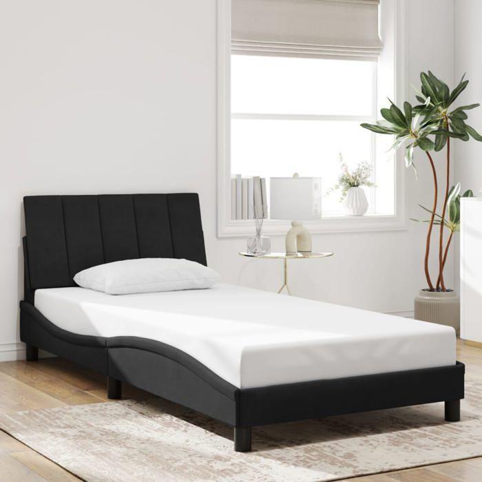 VidaXL Bed Frames with Headboard, Upholstered Bed, Slat Base, Single Bed, Adult Bedroom Bed 3207833