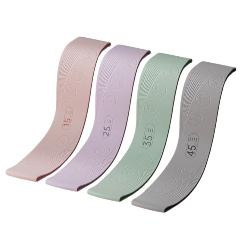 High Elasticities Band Wide Nonslip Multiple Strength Level Printed Workout Guide Silicones Exercise Belt Training