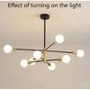 6/8 Heads LED Ceiling Lamp for Living Room Nordic Dome Light Home Decoration Lighting Natural Light Lighting Chandelier