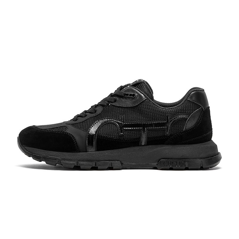 Men Summer Casual Sneakers Breathable Men's Size Patent Balance Technology Shoes Black Massage Sole Comfort Anti Odor