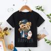 Teddy Bear Taking Your Photo T Shirt Cartoon Graphic Print T Shirt Fashion Casual Crew Neck Plus Size Short Sleeve T-Shirts Women’s