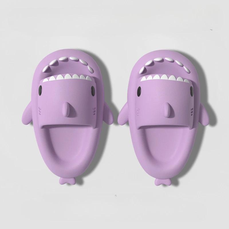 Kids Shark Slippers Soft Sole Indoor Outdoor EVA Non-slip Slippers Fashion Children New Cute Cartoon Boys Girls Beach Slides