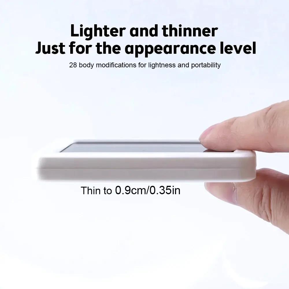 New White Indoor Thermometer Electronic Plastic Digital Clock Automatic Multifunction LCD Thermometer