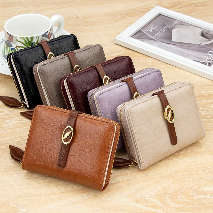 Womens Fashion Leather Wallet With Multiple Card Slots And Coin Pocket For Daily Use