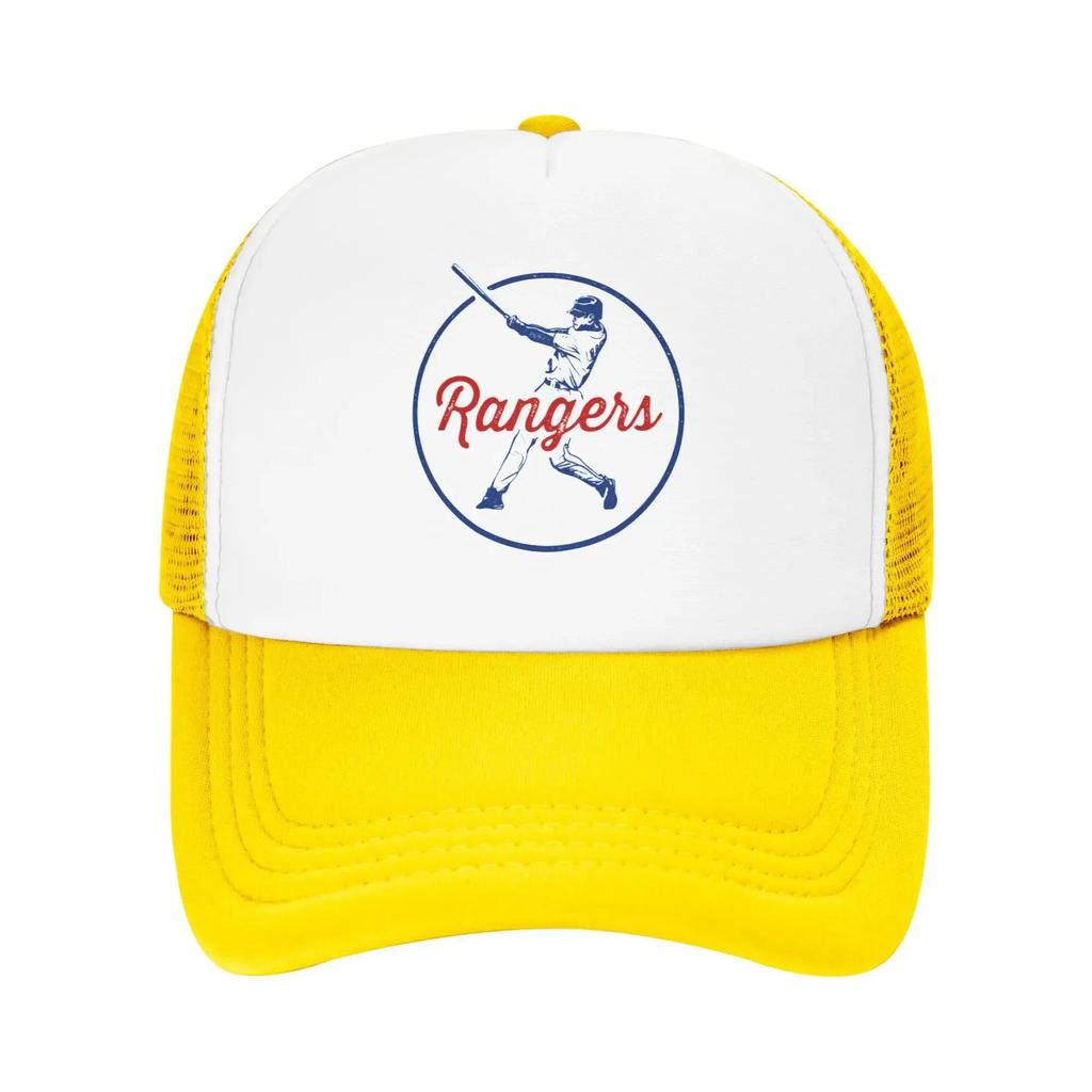 Vintage Rangers Hrající na Texas State Pool Party Síťované Baseballové Čepice Pánské Unisex Dámské Plážové Ochranné Čepice Hip Hop Trucker Čepice