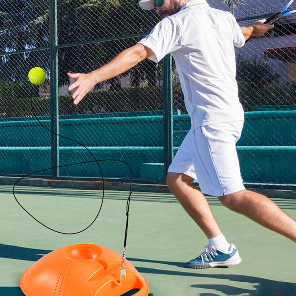 1 Set Heavy Duty Tennis Training Equipment Self-Duty Rebound Tennis Trainer Sparring Device Rebound Ball with Long Elastic Rope