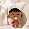 Great Net Red Black Trinket Keyring 15Cm Natasha Black Plushy Toy Black Man Decompression Squish Ball Soft Figure Youngster Maiden Present