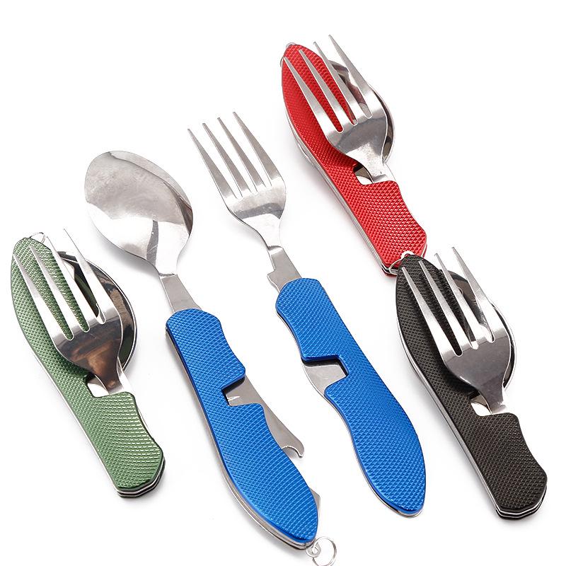 Modern Detachable Three-Piece Multifunctional Folding Travel Knife Set