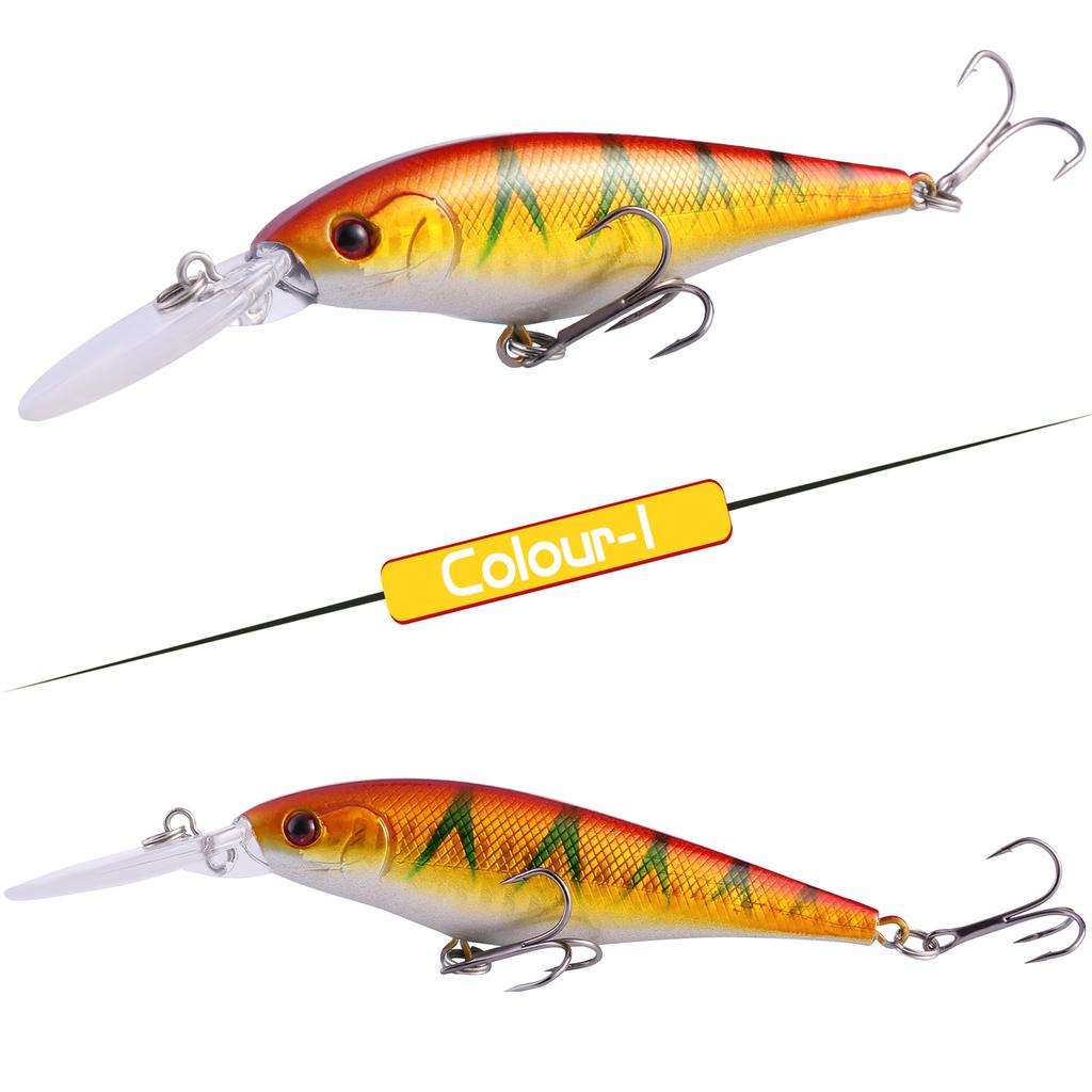 Fishing Baits Minnow Crankbaits Lures with Metal Triple Fishing Hooks for Trout Bass Perch Fishing
