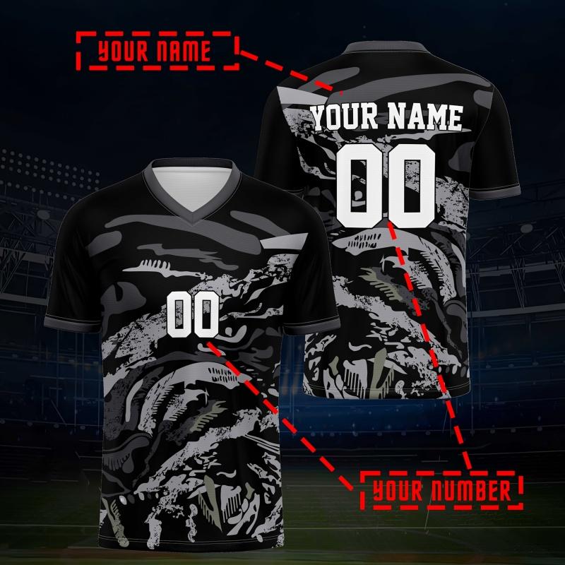 Koszulka z nadrukiem 3D z niestandardowym imieniem i numerami dla mężczyzn, wzór futbolu amerykańskiego, casualowe sportowe koszulki, topy z okrągłym dekoltem, krótkie rękawy