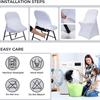 White Spandex Stretch Wedding Chair Cover Universal Slipcover for Banquet Hotel Restaurant Party Dining Decor