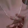 Forest-Inspired Green Diamond Necklace: Niche Design, Gentle Fairy Spirit, Versatile Starry Sky Clavicle.