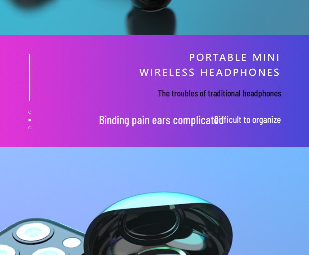 Wireless Bluetooth In-Ear Earbuds with Super Long Battery Life