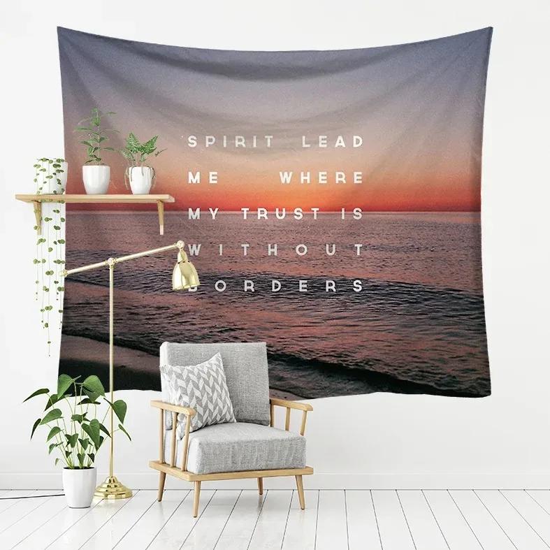 Wave Beach Boat Pattern Hanging Cloth Home Wall Decoration Tapestry Bedroom Living Room Tapestry