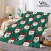 Cute Santa Ditsy Flannel Blanket Warm Soft Halloween Christmas Couch Warm Cozy Decorative Decor Gift for All Season