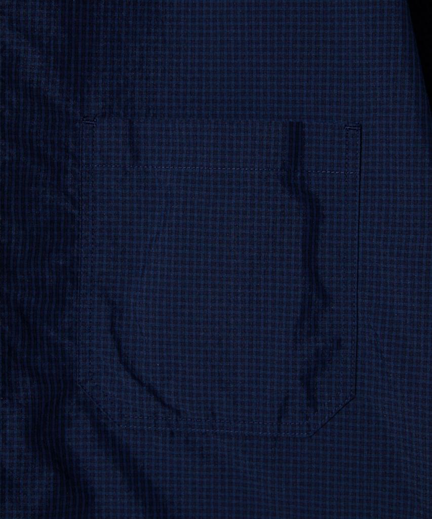 Holliseon Joshua Small Check Shirt Jacket Navy