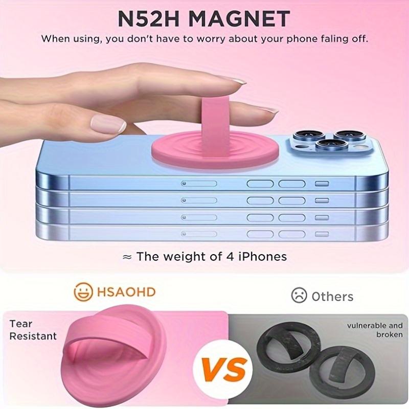 1Pc enhanced magnetic mobile phone holder, comfortable silicone removable ring grip, finger ring holder