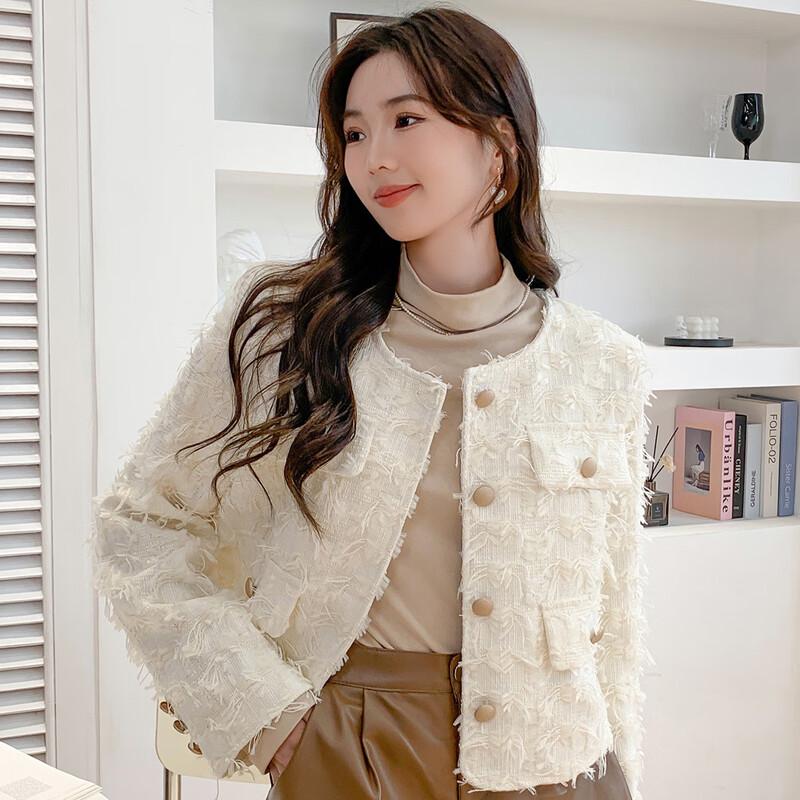 

Mokana Women s French Chic Fringe Long Sleeve Jacket S