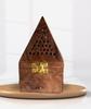 Handgefertigter Holz-Räuchergefäß Traditioneller Halter für Räucherstäbchen & -kegel Rustikaler Ascheauffangbehälter für Aromatherapie & Spirituelle Wohnkultur