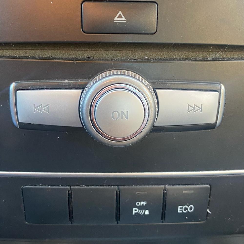 ABS Car Console CD Panel Multimedia Switch Buttons Sequins Volume Button Cover For Mercedes Benz C E Class W204 W212 GLK