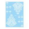 Baizihuahu White Lace Tattoo Sticker for Women, Temporary Face Body Arm, Waterproof Fake Decal Wedding Party Festival