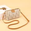 Bag Women's Contrasting Color Digital Printing Single Zipper Messenger Small Square Bag Mobile Phone Bag