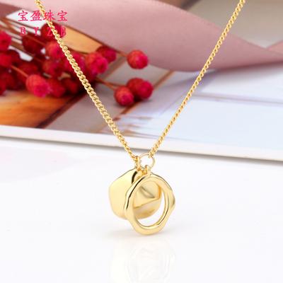 Fashion Temperament Retro Box Rope Multi-layer Oval Water Wave Pendant Collarbone Chain Women's Jewelry