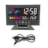 Weather Station Weather Clock Color Screen Displays Temperature and Humidity Home Sound-Controlled Electronic Alarm Clock