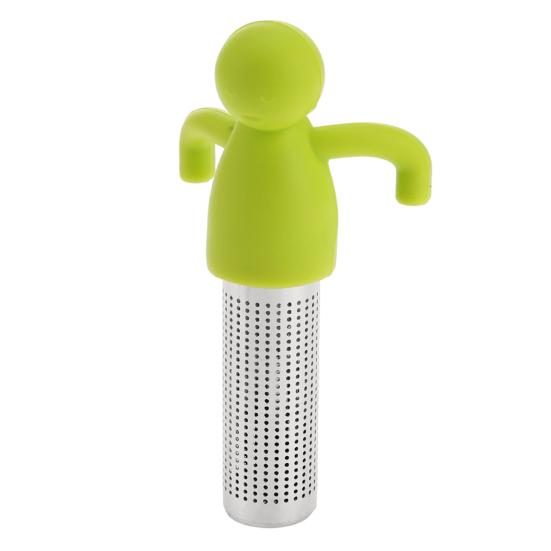 Figure-Shaped Silicone Tea Infuser Flexible Heat-Resistant Tea Strainer for Loose Leaf Easy-Clean Filter for Home Office Novelty Tea Accessory