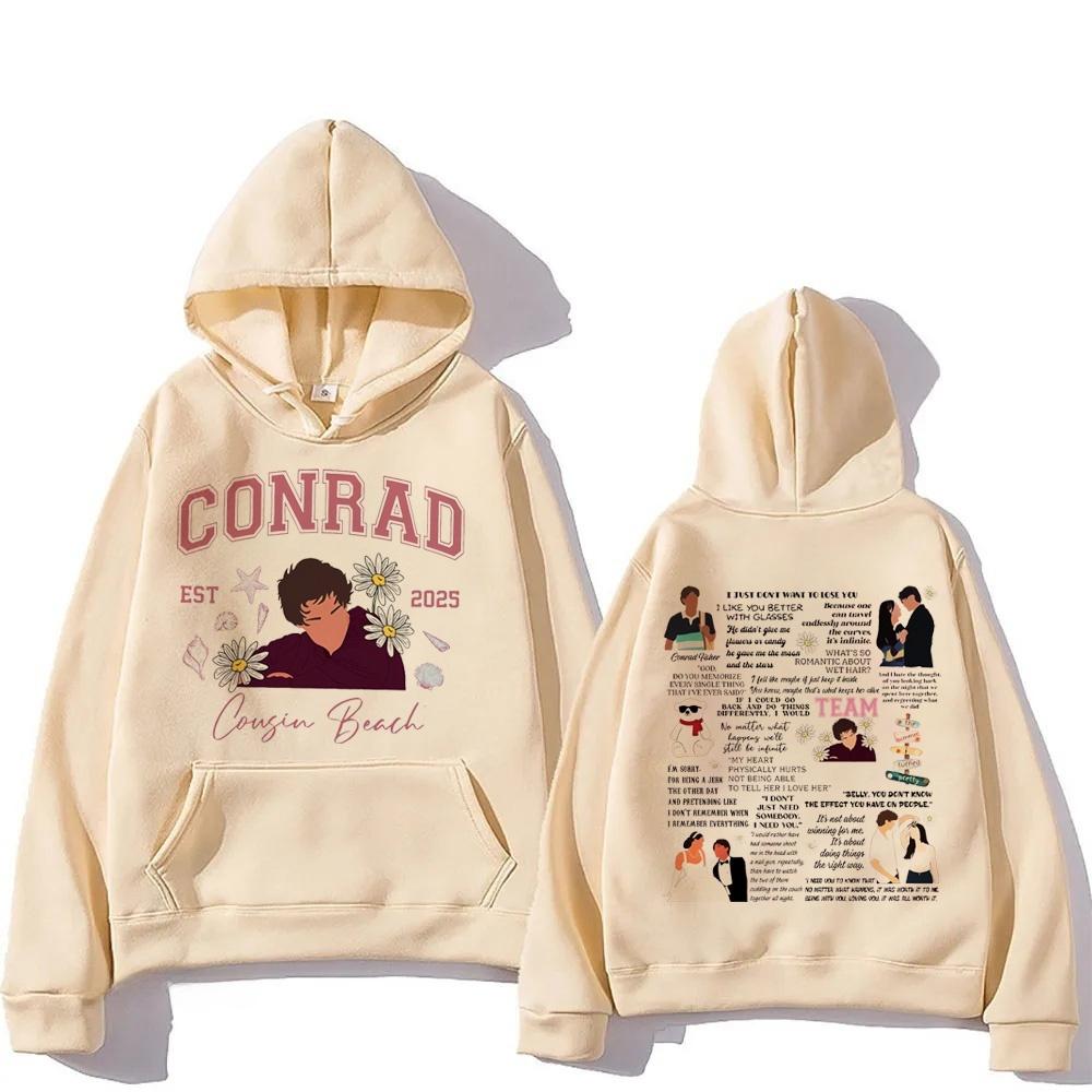 

Толстовка с капюшоном Team Conrad для пляжного отдыха Женская Харадзюку Команда Конрада Подростковая Толстовка Пляжная одежда для кузенов L