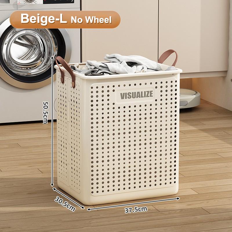 Multi Functional Rolling Laundry Basket Foldable Dirty Clothes Hamper Mobile Storage Bin with Wheel Space Saving Bathroom Organizer Portable Organizer