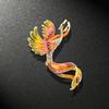 Chinese Style Retro Enamel Brooch Color Phoenix Light Luxury Corsage Women's Pin Suit Jacket High-end Accessories