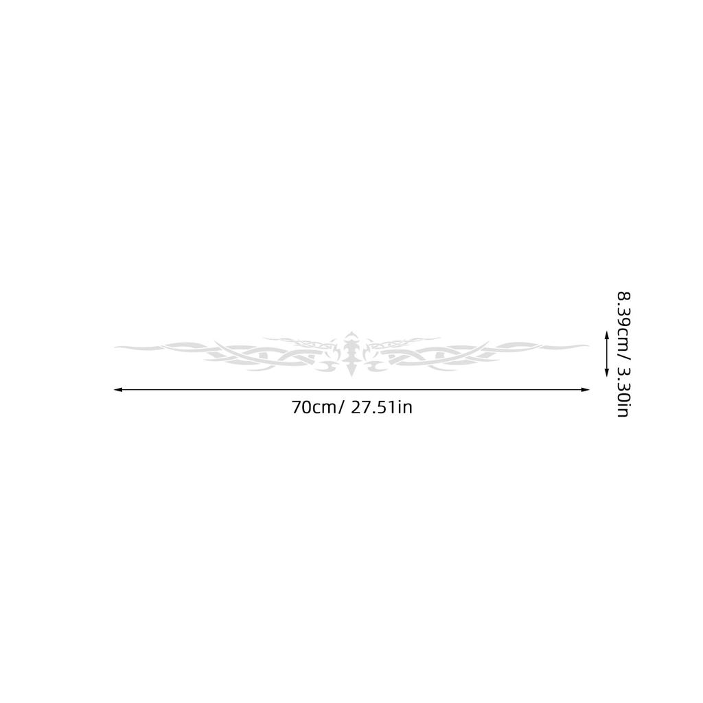 LEDMOMO Car Sticker Tribal Pattern White 70 x 8.39cm Windshield