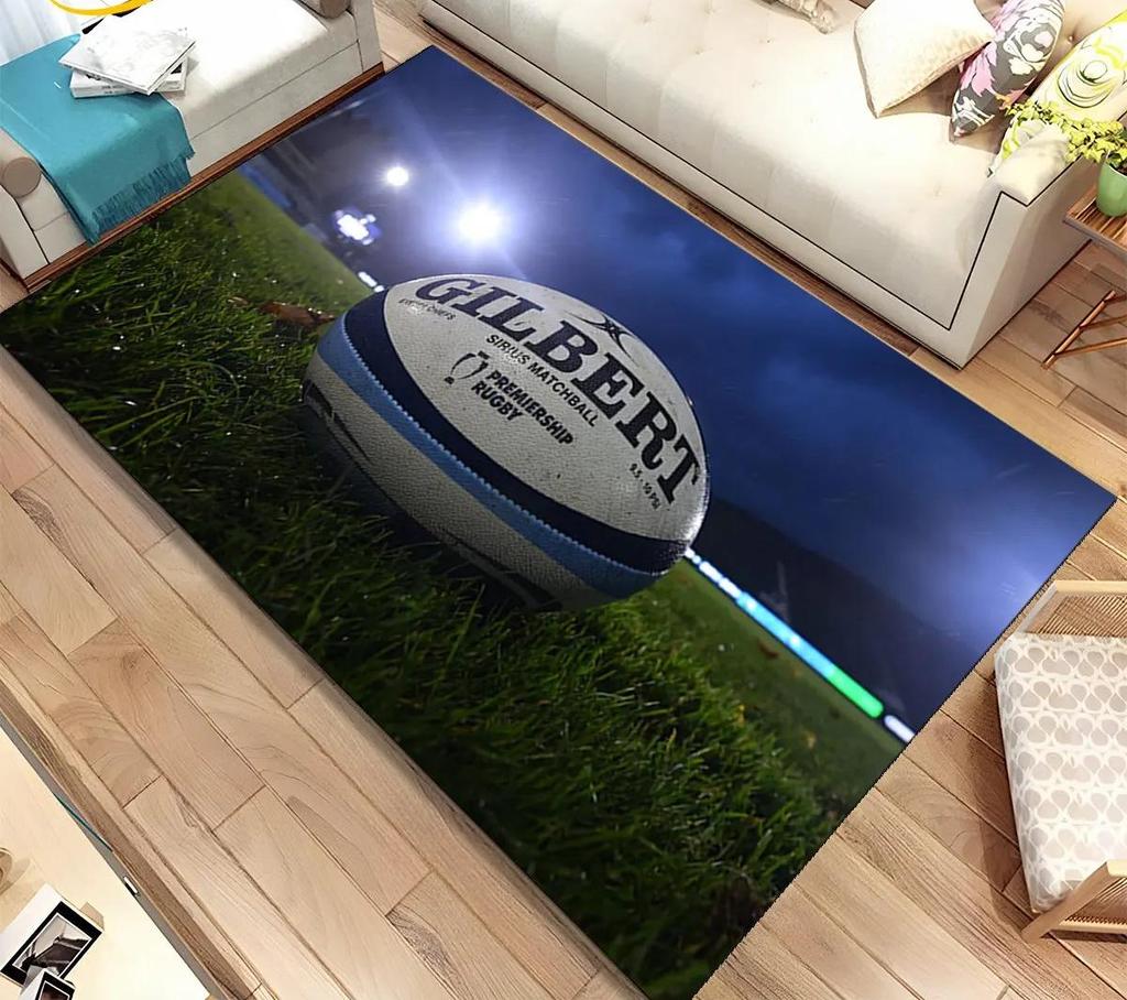 American Football Field Carpet Non-slip Resistant Rug Machine Washable Waterproof Mat Living Room Outdoor Garden Yard Decor Rugs