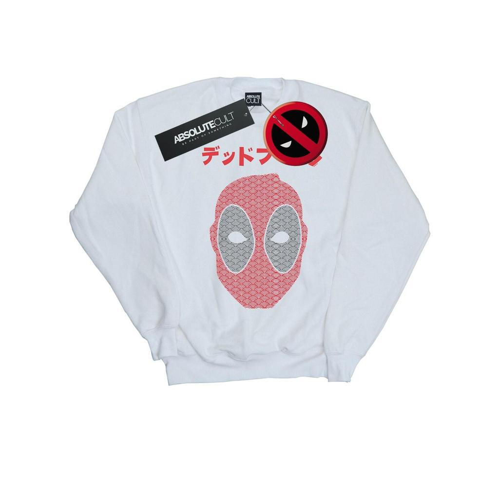 Marvel Mens Deadpool Japanese Seigaiha Head Sweatshirt