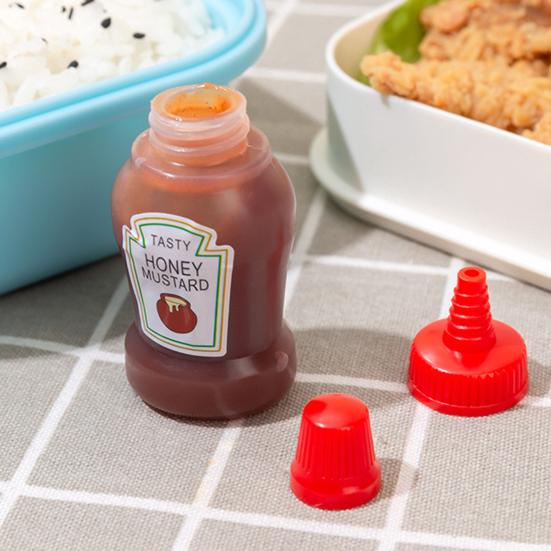 1 Set Bottles Sauce Squeeze Leak-proof Mini Condiment Squeeze Bottles Salad Dressing Jars